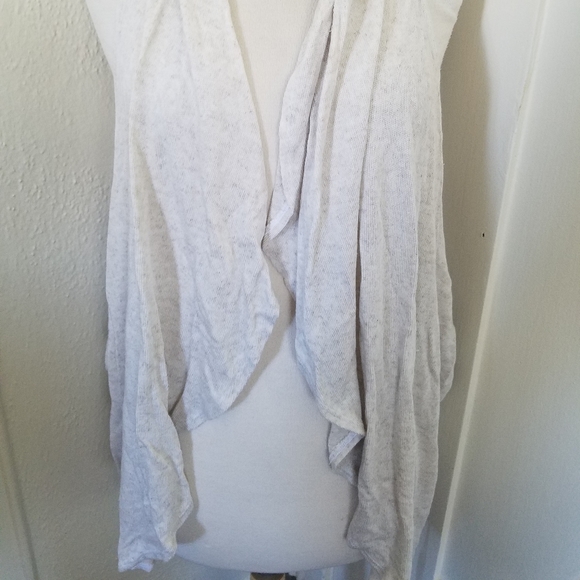 Stewart Brown Heather Gray Soft Cozy Flax Knit Sweater Vest Women's Size M/L - Picture 5 of 8